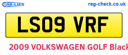 LS09VRF are the vehicle registration plates.