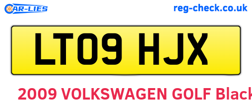 LT09HJX are the vehicle registration plates.