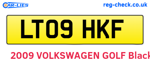 LT09HKF are the vehicle registration plates.