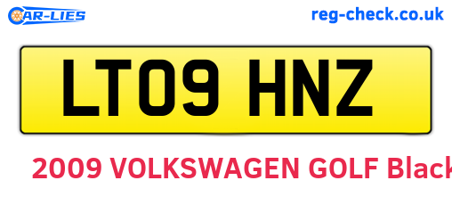 LT09HNZ are the vehicle registration plates.