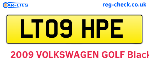 LT09HPE are the vehicle registration plates.