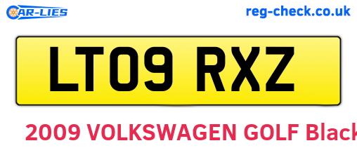 LT09RXZ are the vehicle registration plates.