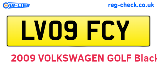 LV09FCY are the vehicle registration plates.