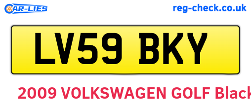 LV59BKY are the vehicle registration plates.