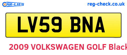 LV59BNA are the vehicle registration plates.