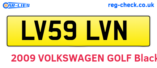 LV59LVN are the vehicle registration plates.