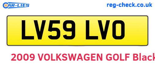 LV59LVO are the vehicle registration plates.