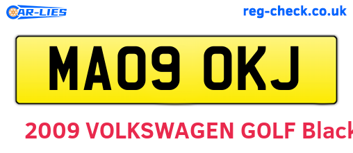 MA09OKJ are the vehicle registration plates.