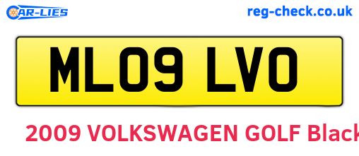 ML09LVO are the vehicle registration plates.