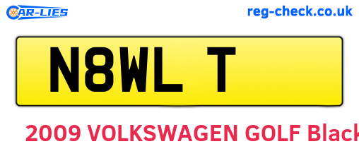N8WLT are the vehicle registration plates.
