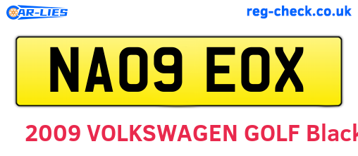 NA09EOX are the vehicle registration plates.