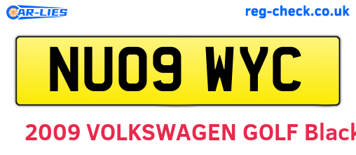 NU09WYC are the vehicle registration plates.