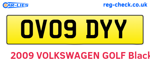OV09DYY are the vehicle registration plates.