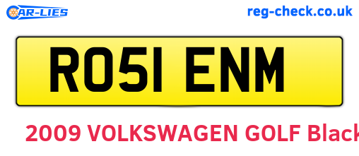 RO51ENM are the vehicle registration plates.