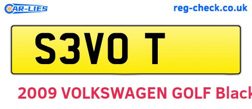 S3VOT are the vehicle registration plates.