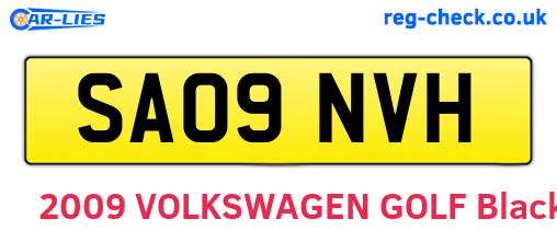 SA09NVH are the vehicle registration plates.