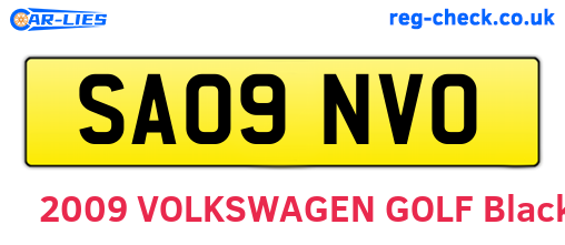 SA09NVO are the vehicle registration plates.
