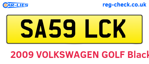 SA59LCK are the vehicle registration plates.