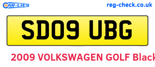 SD09UBG are the vehicle registration plates.