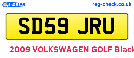 SD59JRU are the vehicle registration plates.