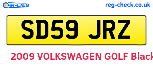 SD59JRZ are the vehicle registration plates.