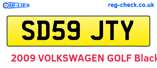 SD59JTY are the vehicle registration plates.