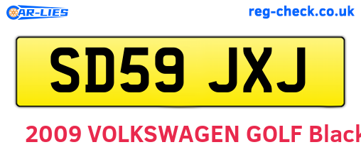 SD59JXJ are the vehicle registration plates.