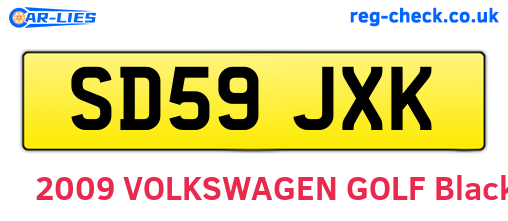SD59JXK are the vehicle registration plates.