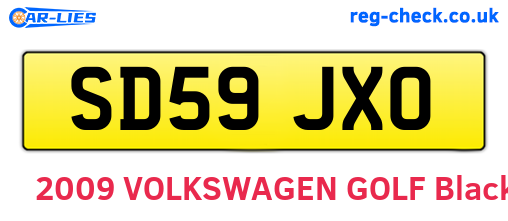 SD59JXO are the vehicle registration plates.
