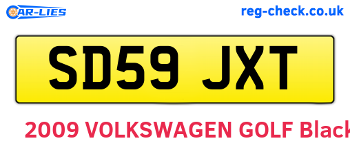 SD59JXT are the vehicle registration plates.