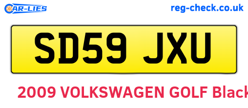 SD59JXU are the vehicle registration plates.