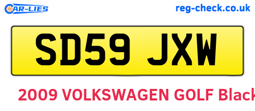 SD59JXW are the vehicle registration plates.