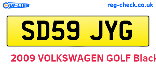 SD59JYG are the vehicle registration plates.