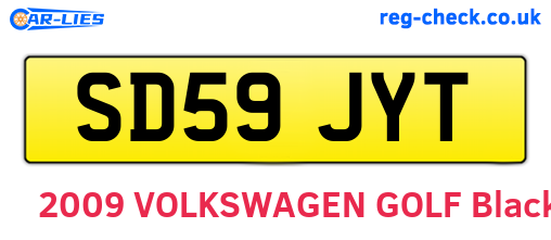 SD59JYT are the vehicle registration plates.