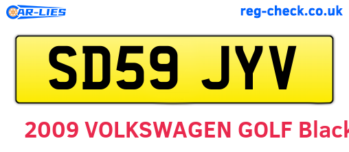 SD59JYV are the vehicle registration plates.