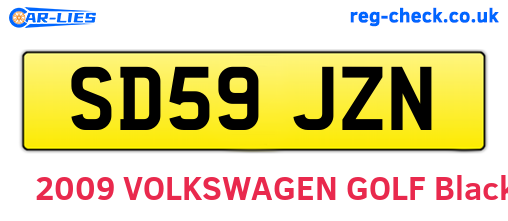 SD59JZN are the vehicle registration plates.