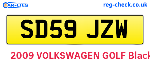 SD59JZW are the vehicle registration plates.