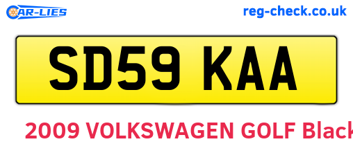 SD59KAA are the vehicle registration plates.