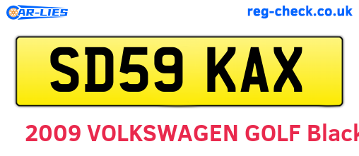 SD59KAX are the vehicle registration plates.