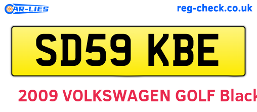 SD59KBE are the vehicle registration plates.