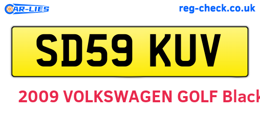 SD59KUV are the vehicle registration plates.