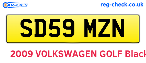 SD59MZN are the vehicle registration plates.