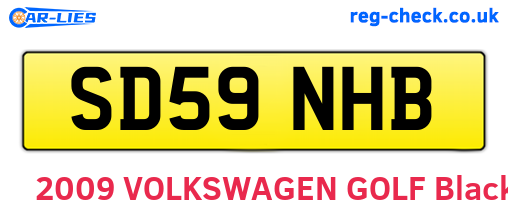 SD59NHB are the vehicle registration plates.
