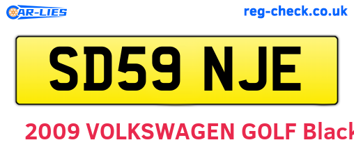 SD59NJE are the vehicle registration plates.