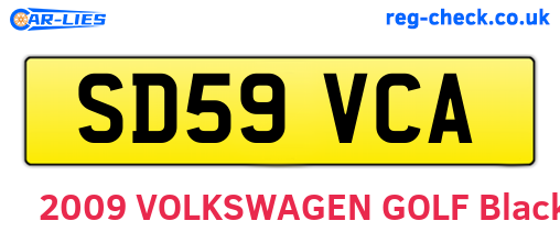 SD59VCA are the vehicle registration plates.