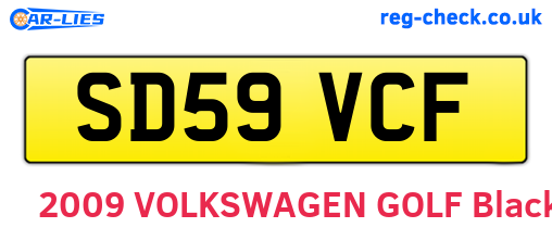 SD59VCF are the vehicle registration plates.