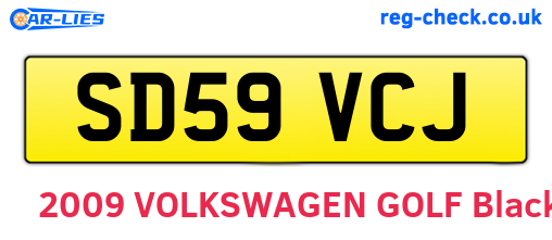 SD59VCJ are the vehicle registration plates.