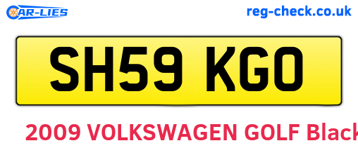 SH59KGO are the vehicle registration plates.