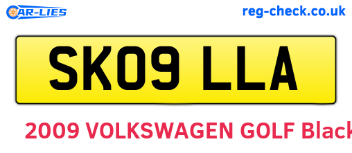 SK09LLA are the vehicle registration plates.