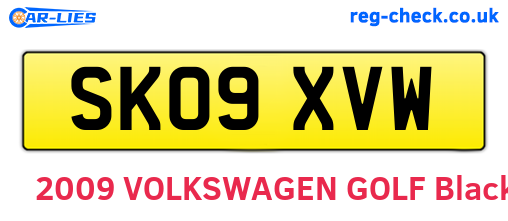 SK09XVW are the vehicle registration plates.